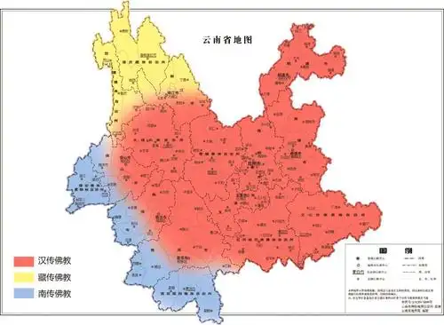 中国佛教名山与著名寺院建筑,云 南佛教历史及现状,佛教寺院的分布及