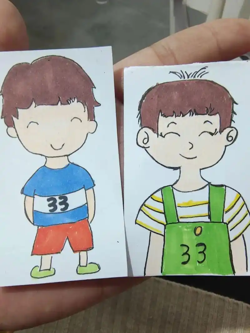 小男生自画像 儿子幼儿园需要自画像,那就动手开干吧