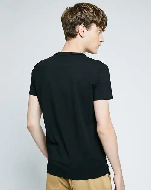 【唯品会】真维斯t恤男 2018夏季新品 男士圆领纯色打底衫短袖t恤