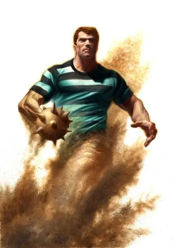 permanently bonded to a super-strong rhino costume, granting