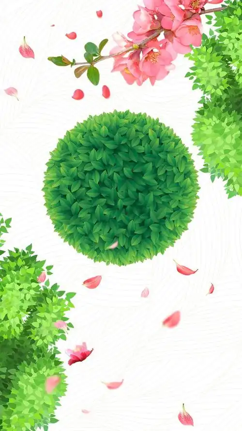 春景十里桃花清新h5背景- html素材网 #可下载# #h5背景# #html5背景