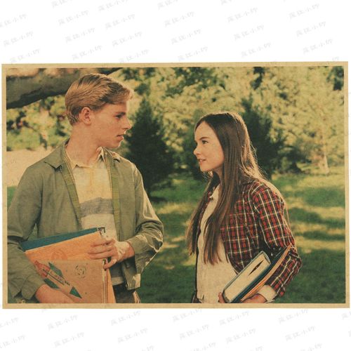 饰画电影海报招贴画家居卧室酒吧ktv挂画复古牛皮纸装怦然心动