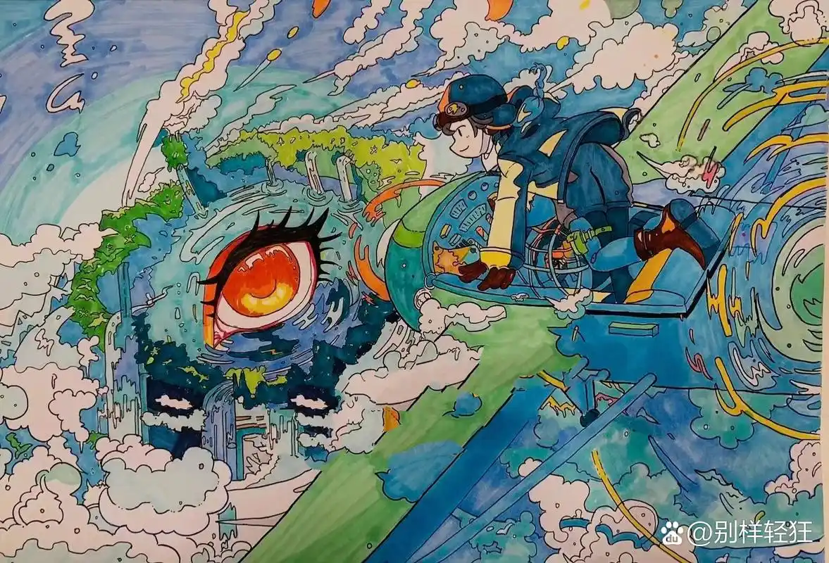 爱眼护眼科幻主题画获奖作品