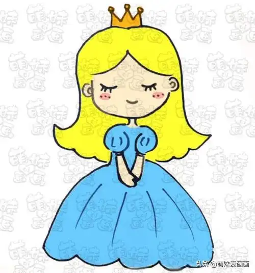 公主简笔画怎么画,1～7岁儿童画公主(学画漂亮又简单的小公主简笔画)