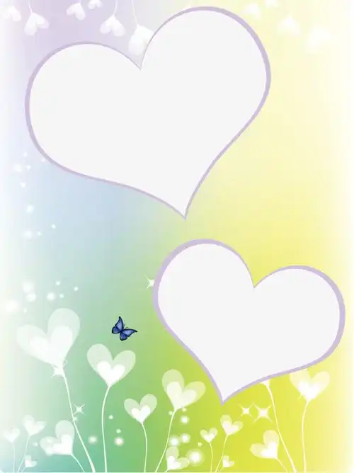 心形相册照片边框模板元素