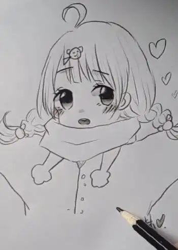 教你画可爱动漫女生