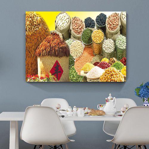 五谷丰登图  装饰画餐厅麦穗稻谷挂画壁画饭馆画   丰收挂画