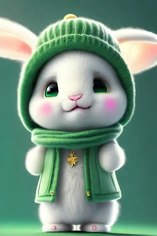 超甜可爱萌兔手机壁纸