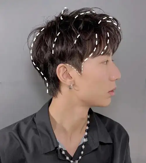 微分男士精致发型适合瓜子脸方形脸鹅蛋脸纹理清晰烫型不烫卷制造蓬松