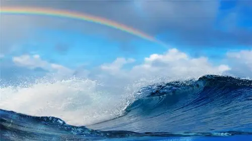 汹涌海浪唯美高清桌面壁纸-风景壁纸-手机壁纸下载-美桌网