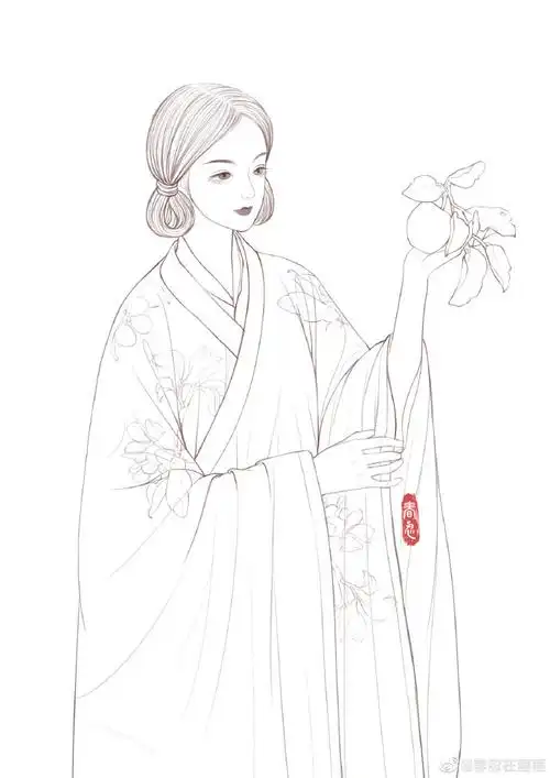 古风##插画##线稿