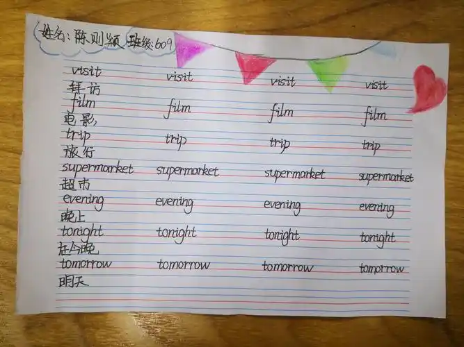 培养良好的书写习惯--英语单词书写展