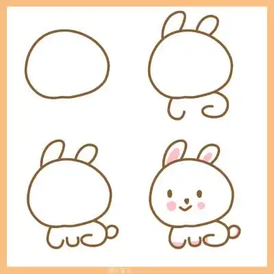 简笔画步骤画花