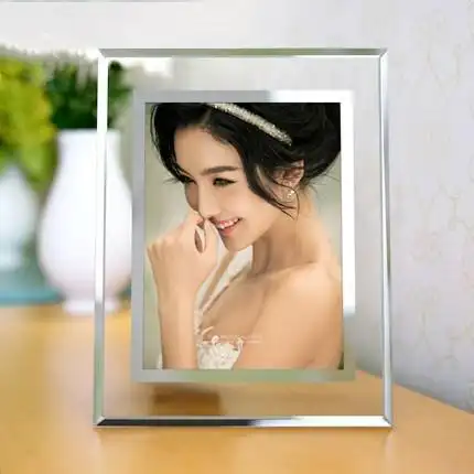 天字一号水晶玻璃相框摆台5寸