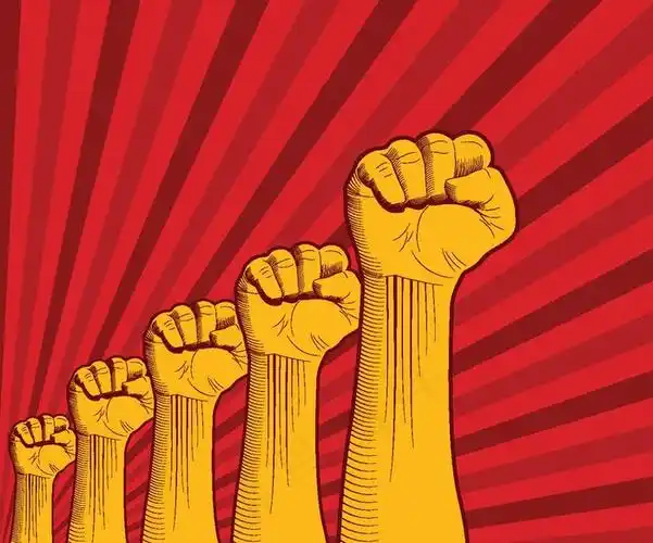 有你天堂,没你→地狱2020-10-04拳头举拳手奋斗加油努力卡通素材图片