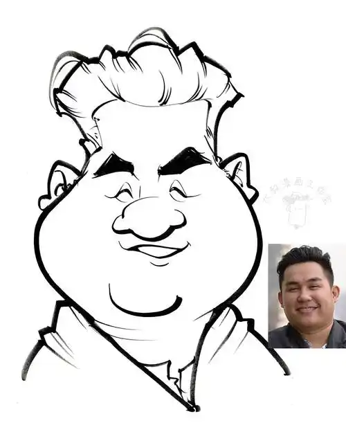 简笔肖像漫画似颜绘【线稿】