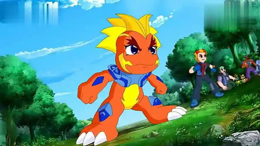 晶码战士火麒麟兽成功的救下了香莲