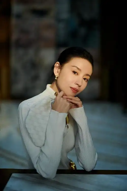 董洁盘发造型简约干练侧颜优越精致迷人