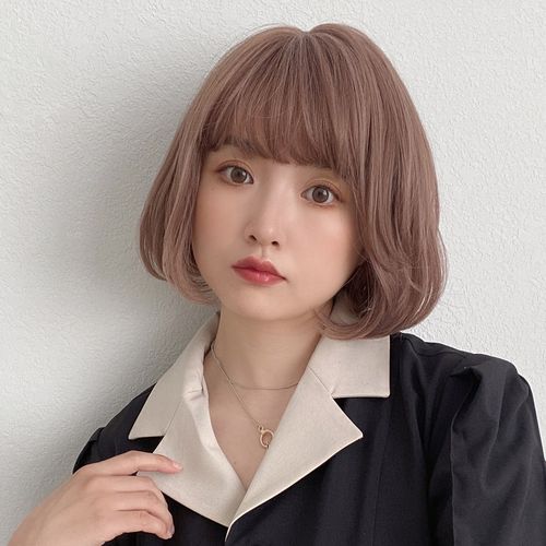 夏季新品假发短发修脸蓬松日韩减龄bobo头顶整顶假发