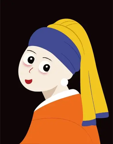 插画《带珍珠耳环的少女》