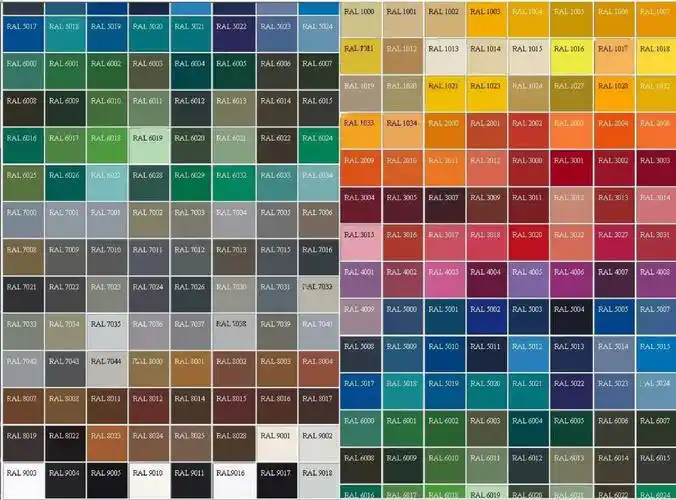 油漆颜色标准