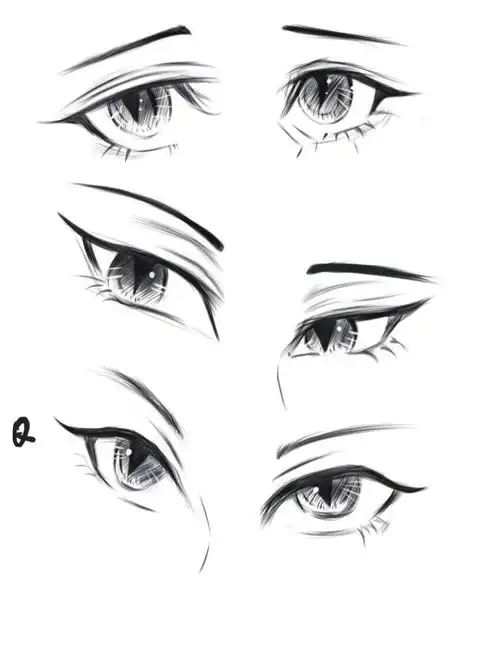 线描临摹眼睛一起练习一起自律