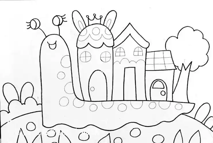 简单动物儿童画_儿童画_幼儿园_简笔画_创意美术_动物儿童画_母婴