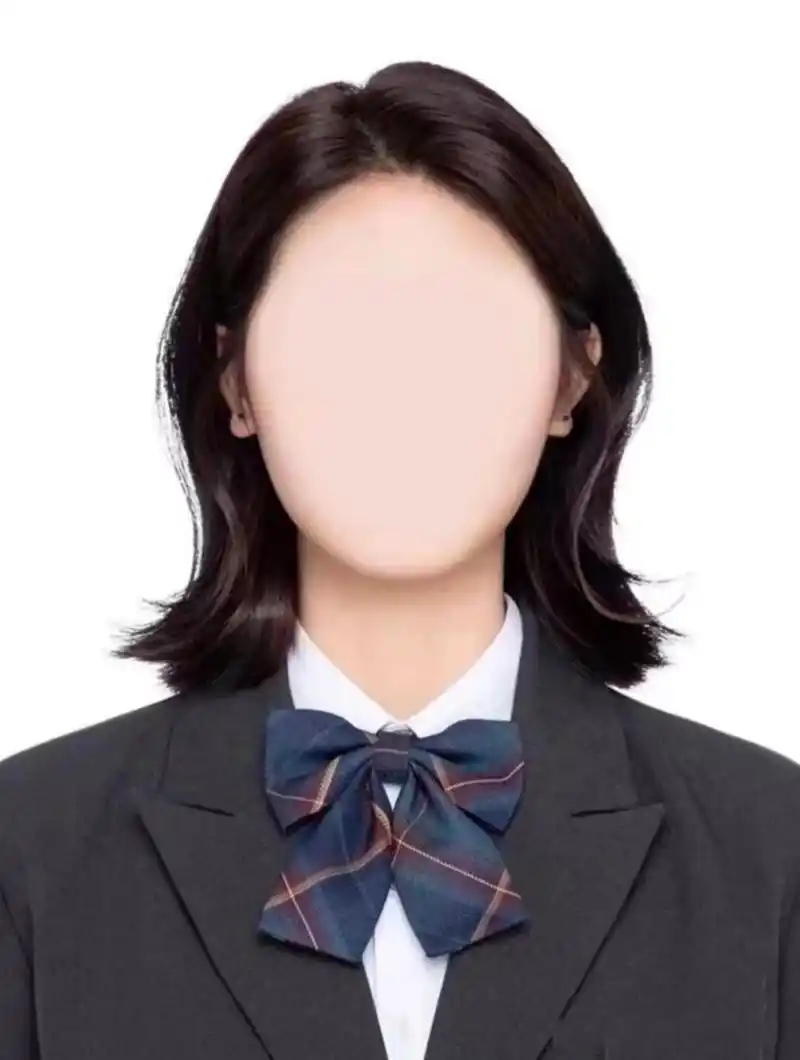 高考报名可用短发证件照模板!
