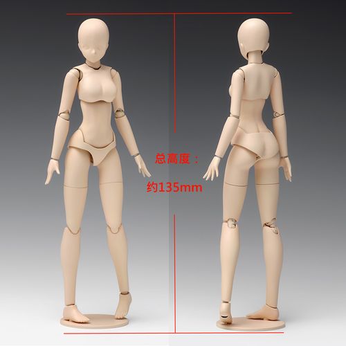 日本wave素体人体模型绘画女人人偶关节可动手办