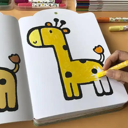 小红花小手画画水彩笔蜡笔涂色书 宝宝婴幼儿童0-3-6岁涂色本 入门