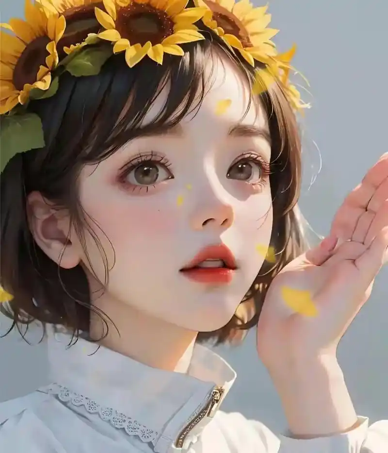 向日葵女孩.#女生头像ins高级质感 #优质头像 #女生头像 - 抖音