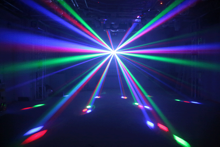 led七彩蝴蝶灯声控三层蝴蝶灯ktv闪光灯酒吧激光灯光束灯无极剑