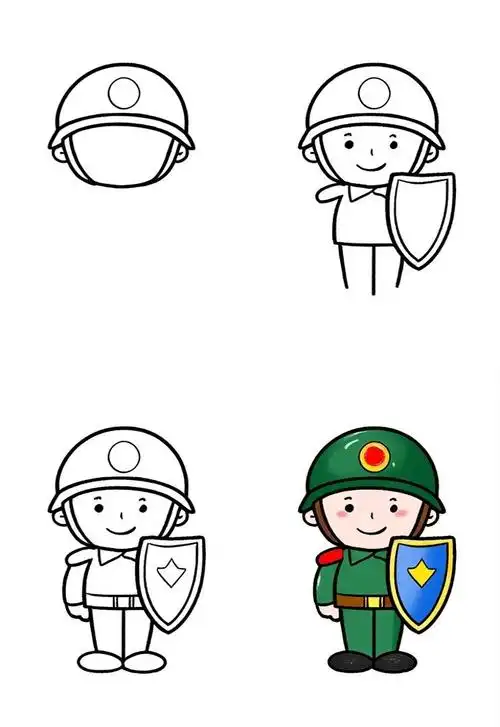 🎖️兵哥哥简笔画🛡️