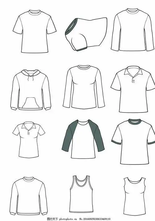 男童短裤短袖简笔画