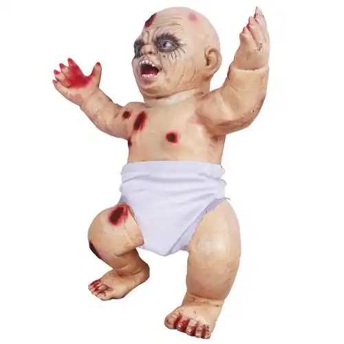 新款万圣节密室逃脱鬼屋酒吧恐怖鬼婴儿爬行道具摆件整蛊吓人玩具