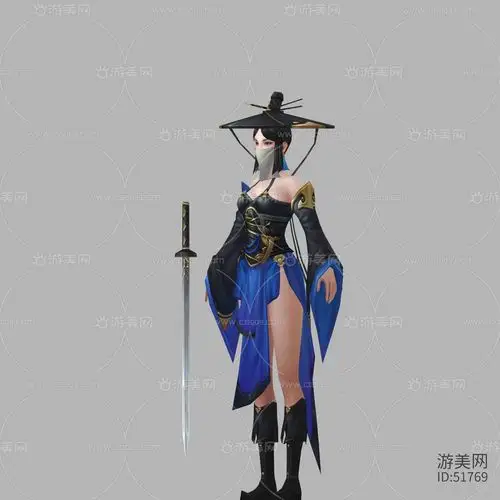 国风仙侠类蒙面女刺客