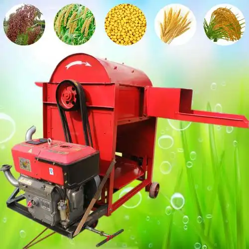 脱粒机多功能水稻小麦机器全喂入式高粱谷子大豆收割机械