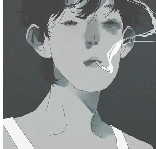 略带伤感的手绘插画动漫头像以及男生霸气冷酷的个性图片