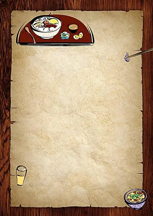 怀旧复古饭店菜单背景素材图片模板素材免费下载,图片编号4890488