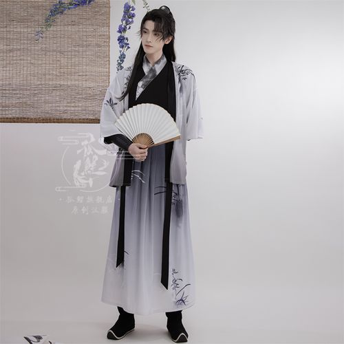 正品汉服男款明制春夏季中国风侠客交领魏晋风青少年古装男士日常