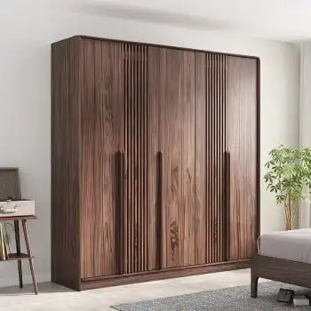 北美黑胡桃木大衣柜 北美黑胡桃多门定制