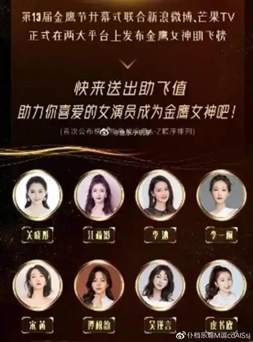金鹰女神候选名单公开,宋茜关晓彤谭松韵上榜,网友:没有杨紫