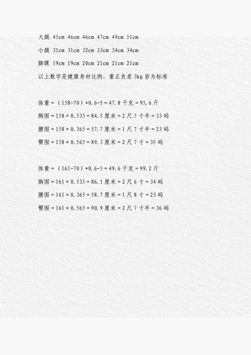 国际上常用人体重计算公式doc5页