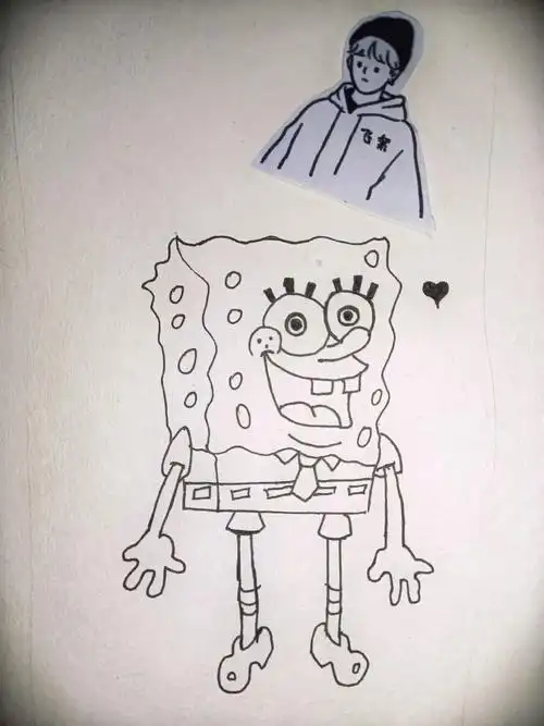 #海绵宝宝 #简笔画 #海绵宝宝 @dou 小助手 @抖音小 - 抖音