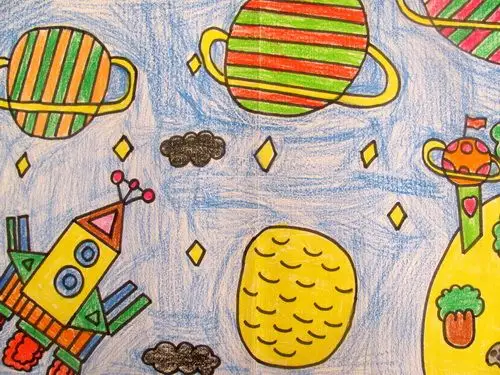 星球/少儿绘画作品/儿童画/网络美术馆_中国少儿美术教育网