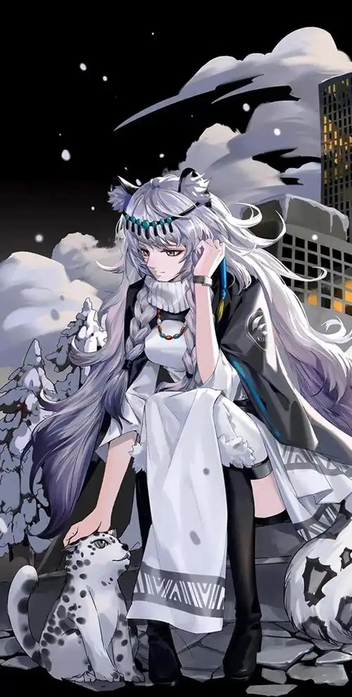 《明日方舟》高清动漫人物全面屏壁纸