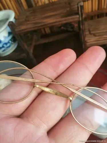 清代老金丝眼镜