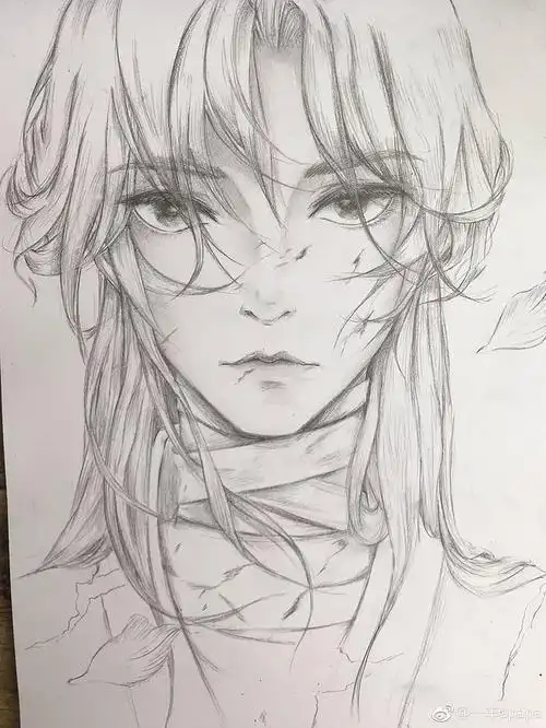 简单的手绘动漫人物男生简笔画素材动漫人物女生铅笔素描图片手简笔画