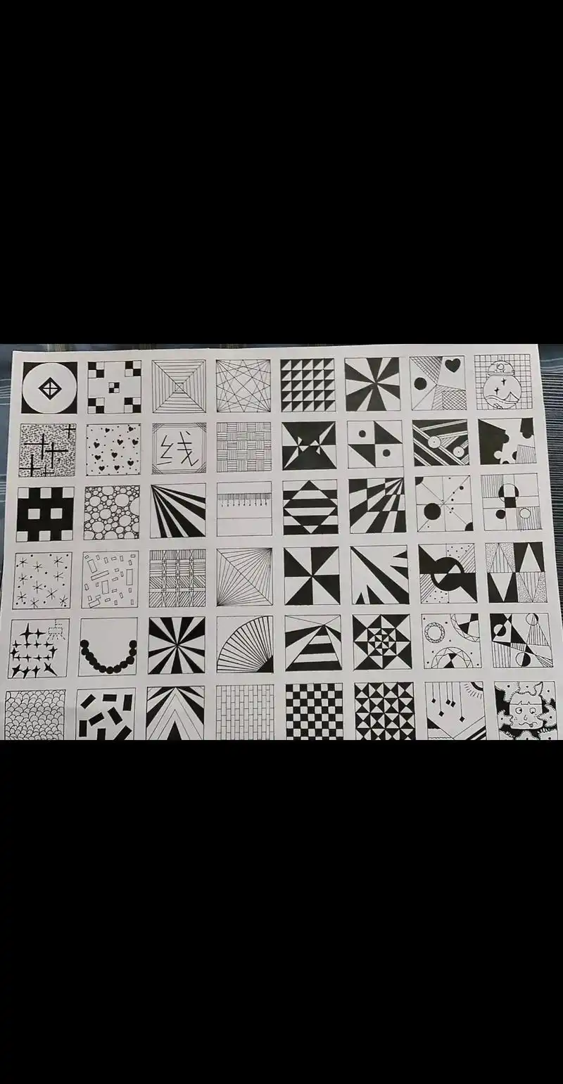 构成基础点线面结合来啦#一起学画画 - 抖音