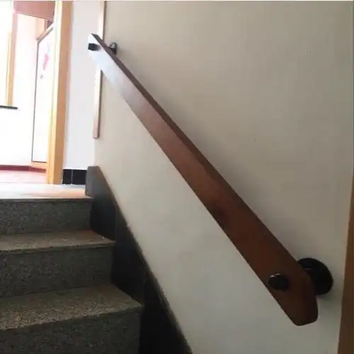 走廊闪电客别墅护栏幼儿园通道拉手家用栏杆木扶手30cm长2个固定点